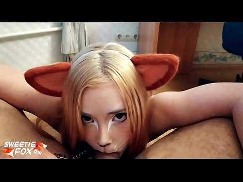 ❤️ Kitsune schluckt Schwanz und Sperma in ihrem Mund ❌ Porn video bei uns ☑